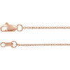14K Rose 1 mm Solid Cable 16" Chain-Siddiqui Jewelers