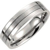 Titanium 6 mm Grooved Band Size 9 - Siddiqui Jewelers