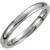 Titanium 3 mm Domed Polished Band Size 7-Siddiqui Jewelers