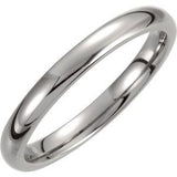 Titanium 3 mm Domed Polished Band Size 7.5-Siddiqui Jewelers