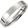 Titanium 4 mm Flat Polished Band Size 6 - Siddiqui Jewelers