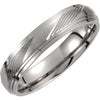 Titanium 5 mm Ridged Band Size 9 - Siddiqui Jewelers