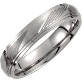 Titanium 5 mm Ridged Band Size 9.5 - Siddiqui Jewelers