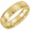 14K Yellow 5 mm Beveled-Edge Band with Satin Finish Size 9.5 - Siddiqui Jewelers