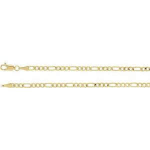 14K Yellow 3 mm Solid Figaro 7" Chain
-Siddiqui Jewelers