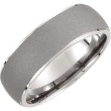 Titanium 7.5 mm Oxidized Center Rounded Band Size 10.5 - Siddiqui Jewelers