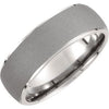 Titanium 7.5 mm Oxidized Center Rounded Band Size 12 - Siddiqui Jewelers