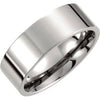 Titanium 8 mm Flat Polished Band Size 7.5-Siddiqui Jewelers