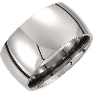 Titanium 12 mm Domed Polished Band Size 12.5 - Siddiqui Jewelers