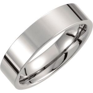 Titanium 6 mm Flat Polished Band Size 10-Siddiqui Jewelers