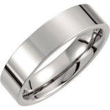 Titanium 6 mm Flat Polished Band Size 7-Siddiqui Jewelers