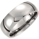 Titanium 8 mm Domed Polished Band Size 11.5-Siddiqui Jewelers
