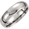 Titanium 6 mm Domed Polished Band Size 5-Siddiqui Jewelers