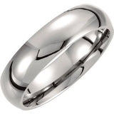 Titanium 6 mm Domed Polished Band Size 11.5-Siddiqui Jewelers