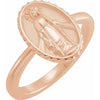 14K Rose Miraculous Medal Ring - Siddiqui Jewelers