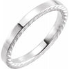 14K White 3 mm Rope Pattern Band Size 7 - Siddiqui Jewelers