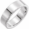 14K White 7 mm Rope Pattern Band Size 11 - Siddiqui Jewelers