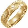 14K Yellow 6 mm Tread Pattern Band Size 11 - Siddiqui Jewelers