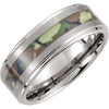 Tungsten 6 mm Ridged Band with Desert Camo Inlay Size 6.5 - Siddiqui Jewelers