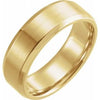 10K Yellow 7 mm Beveled-Edge Band with Satin Finish Size 9 - Siddiqui Jewelers