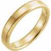 14K Yellow 4 mm Beveled-Edge Band with Satin Finish Size 11 - Siddiqui Jewelers
