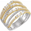 14K White & Yellow 1 CTW Diamond Negative Space Ring - Siddiqui Jewelers