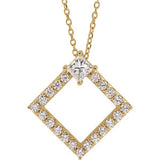 14K Yellow 5/8 CTW Diamond 16-18" Necklace - Siddiqui Jewelers