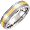 Tungsten & 14K Yellow 6 mm Dome Band Size 11 - Siddiqui Jewelers