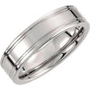 Tungsten 6 mm Grooved Band Size 7.5 - Siddiqui Jewelers