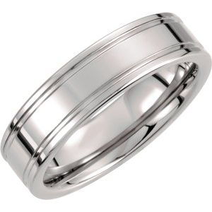 Tungsten 6 mm Grooved Band Size 11-Siddiqui Jewelers