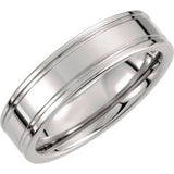 Tungsten 6 mm Grooved Band Size 6-Siddiqui Jewelers