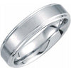 White Tungsten 6 mm Satin and Polished Edge Band Size 6-Siddiqui Jewelers