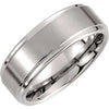 Tungsten 8 mm Rounded Edge Band with Satin Finish Size 9.5 - Siddiqui Jewelers