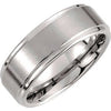 Tungsten 8 mm Rounded Edge Band with Satin Finish Size 7 - Siddiqui Jewelers