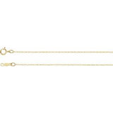 10K Yellow .75 mm Rope 16" Chain  -Siddiqui Jewelers