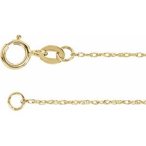 14K Yellow 1 mm Solid Rope 16" Chain
-Siddiqui Jewelers