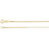14K Yellow 1.3 mm Diamond Cut Box 7" Chain with Spring Ring -Siddiqui Jewelers