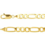 14K Yellow 5.5 mm Figaro 8" Chain 
 Siddiqui Jewelers