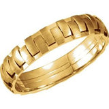 14K Yellow 5 mm Design Band with Satin Finish Size 13 - Siddiqui Jewelers