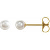 14K Yellow Akoya Cultured Pearl Earrings-Siddiqui Jewelers