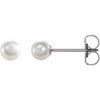 14K White Akoya Cultured Pearl Earrings-Siddiqui Jewelers