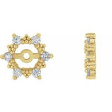 14K Yellow 1/4 CTW Diamond Earring Jackets with 4.5mm ID - Siddiqui Jewelers