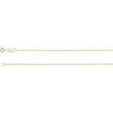 18K Yellow 1 mm Diamond-Cut Cable 20" Chain -Siddiqui Jewelers