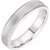 Platinum 5 mm  Knurled Beveled-Edge Band Size 10 - Siddiqui Jewelers