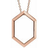 14K Rose Geometric 16-18" Necklace - Siddiqui Jewelers