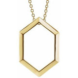 14K Yellow Geometric 16-18" Necklace - Siddiqui Jewelers
