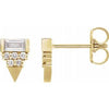 14K Yellow 1/4 CTW Diamond Geometric Earrings - Siddiqui Jewelers