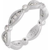 14K White 3/8 CTW Diamond Eternity Band Size 8 - Siddiqui Jewelers