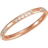 14K Rose 1/6 CTW Diamond Anniversary Band Size 6 - Siddiqui Jewelers