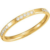14K Yellow 1/6 CTW Diamond Anniversary Band Size 6 - Siddiqui Jewelers